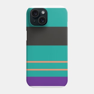 A fantastic adaptation of Light Red Ochre, Big Foot Feet, Purple, Blue/Green and Dark Grey stripes. Phone Case