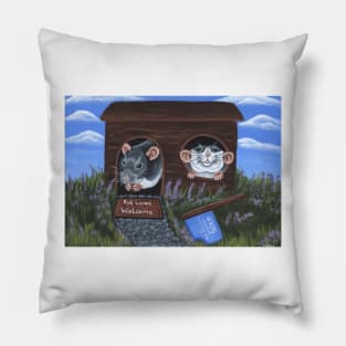 Rat Lovers Welcome Pillow