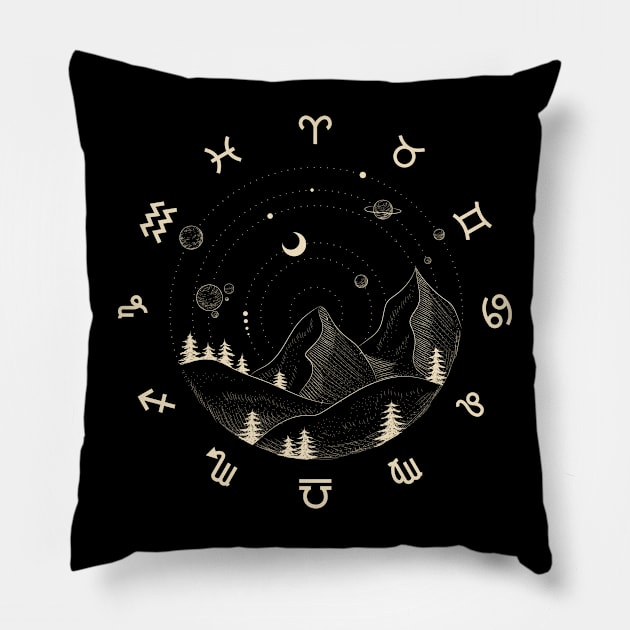 UNIVERS ASTROLOGIC Pillow by mmpower