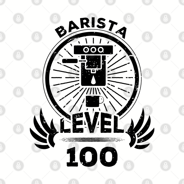 Level 100 Barista Coffee Maker Gift by atomguy