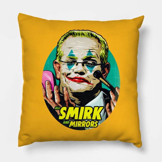 All Smirk And Mirrors Pillow by nordacious