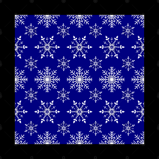 White Snowflakes in Blue by aybe7elf