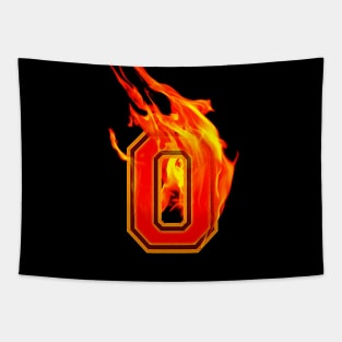 Burning Hot Sports Letter 0 Tapestry