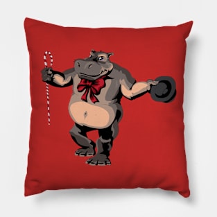 A Hippopotamus for Christmas Pillow