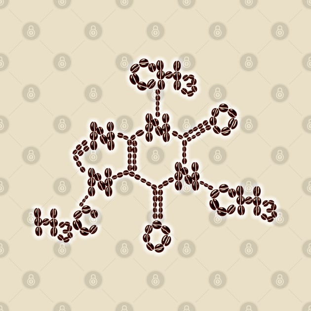 Caffeine Molecule by Anastasiya Malakhova