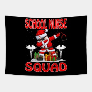 Christmas School Nurse Squad Reindeer Pajama Dabing Santa Tapestry