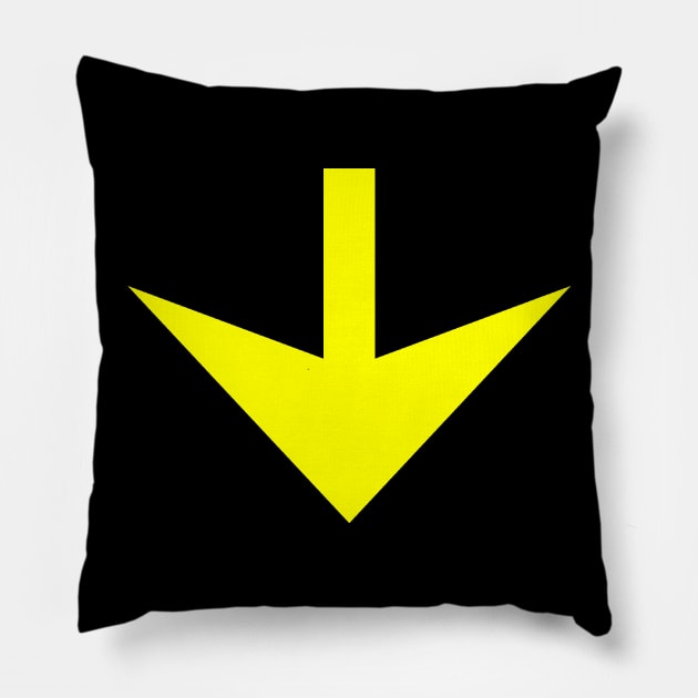 Yamato Yellow on Black Pillow by GloopTrekker