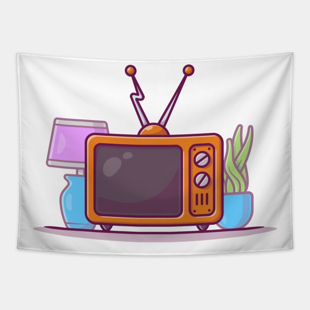 Vintage Television Tapestry by Catalyst Labs