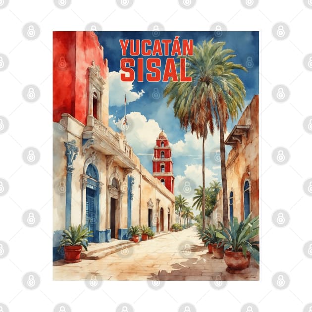 Sisal Yucatan Mexico Vintage Tourism Travel by TravelersGems