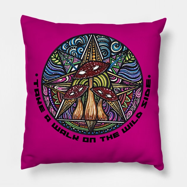 Take a Walk on the wild side Pillow by asiancoffeegirl