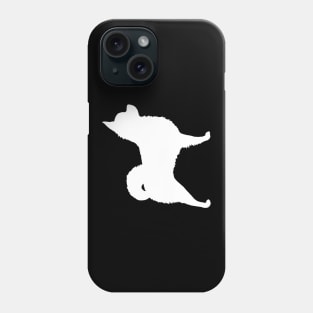 White Longhaired Chihuahua Silhouette Phone Case