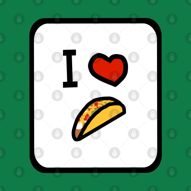 Framed I Heart Tacos Love Graphic by ellenhenryart