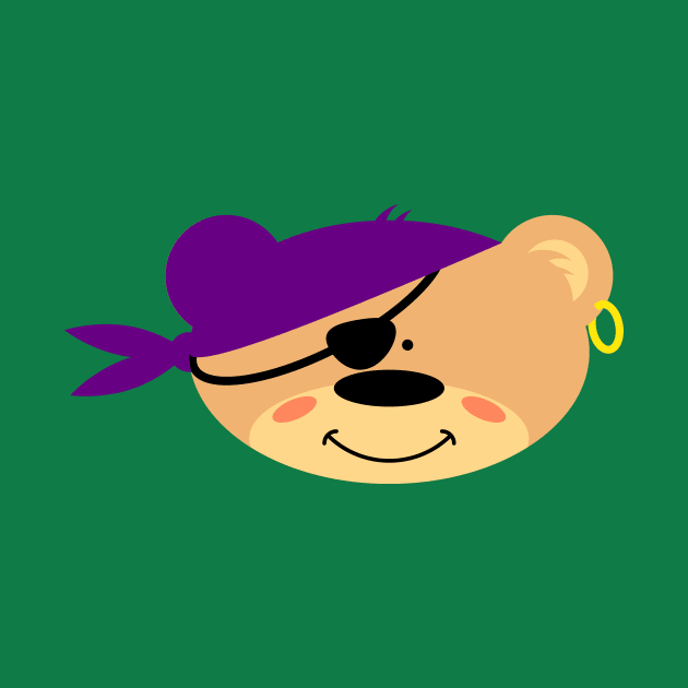 Teddy bear Pirate with Eyepatch by schlag.art