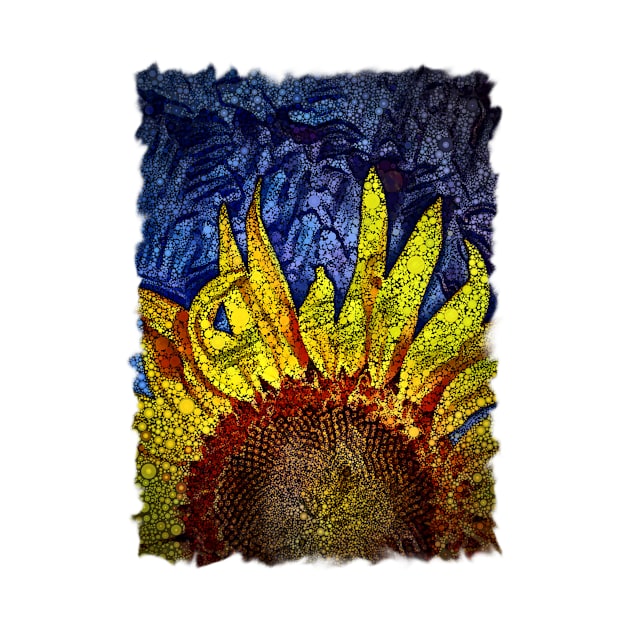 Sunflower And Blue Sky Mosaic Art Design by PhotoArts