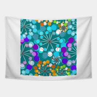 Abstract Floral Neck Gator Colorful Retro Floral Abstract Tapestry