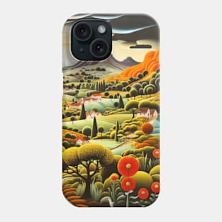 Countryside Concept Abstract Colorful Scenery Painting Phone Case