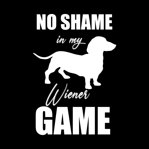 No Shame Funny Dachshund Wiener Dog Meme T-shirt by ichewsyou
