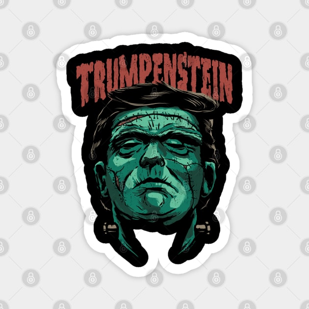 Trumpenstein: Funny Halloween Trump + Frankenstein Magnet by vo_maria