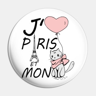 J'aime Paris et mon Chat Pin