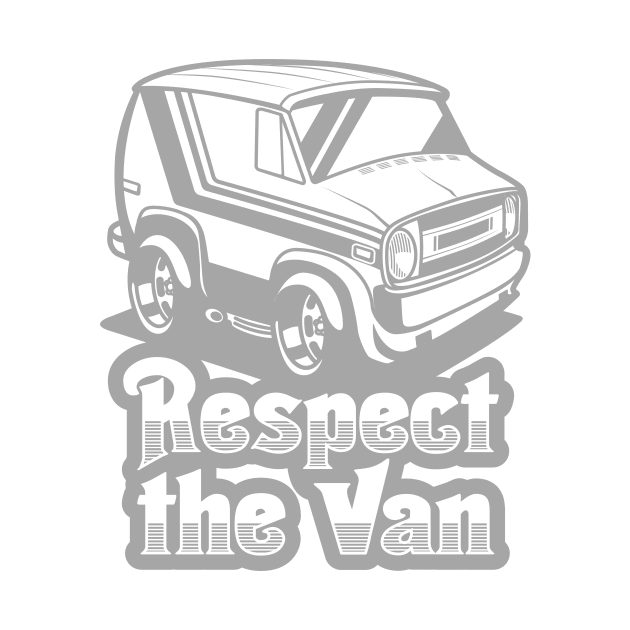 Respect The Van (Ghost Black) - White by jepegdesign