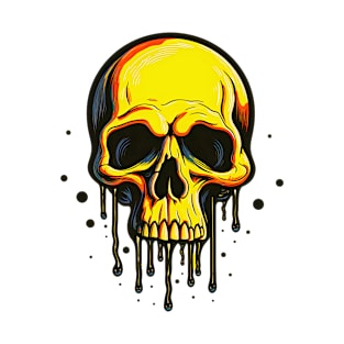 Colorful Paint Dripping Skull T-Shirt