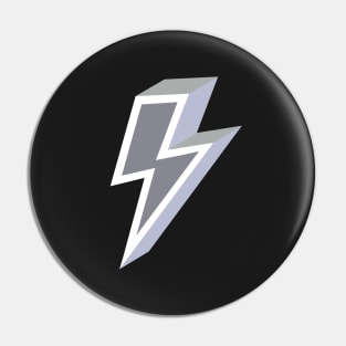 Grey Lightning Bolt Pin