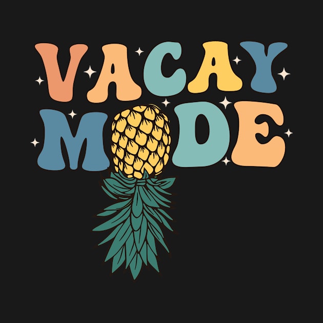 Vacay Mode Swinging Upside Down Pineapple Swinger Groovy by larfly