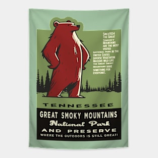 Great Smoky Mountains National Park FUNNY Bear. Tapestry