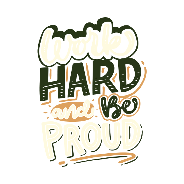 Work hard cute quote by DigitaldrStudio