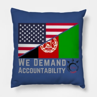 PER 51 grey text DEMAND ACCOUNTABILITY Pillow