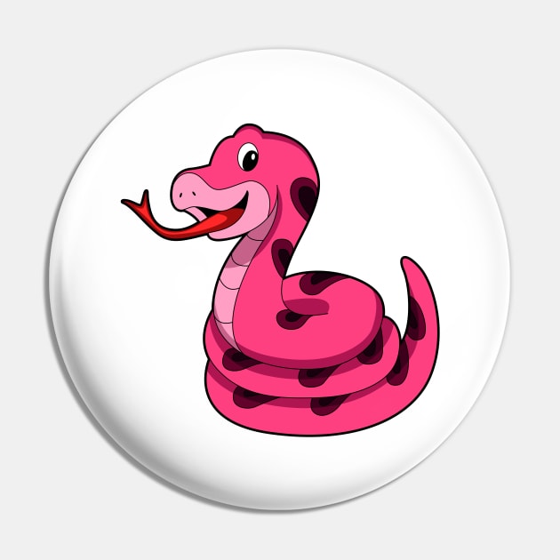 Snake Pink Pin by Markus Schnabel