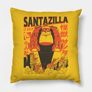 SANTAZILLA IS BACK Pillow