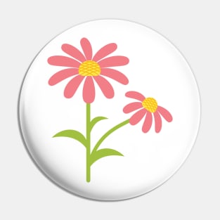 Cute Cartoon Red Daisy Pin