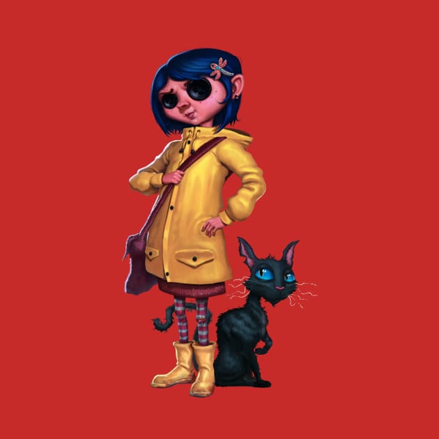 Coraline with Button eyes by The Village