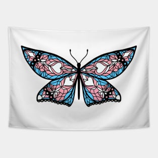 Fly With Pride: Transgender Flag Butterfly Tapestry