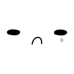 Cute Kawaii Anime Crying Sad Face Mouth T-Shirt