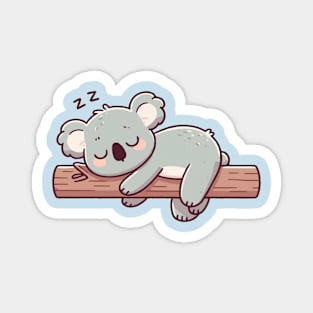 cute koala sleeping fast Magnet