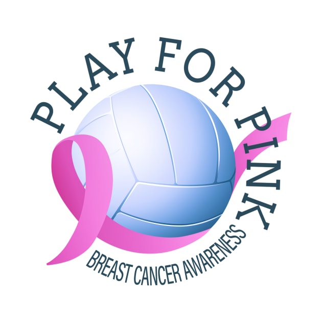 Volleyball Play For Pink Breast Cancer Awareness by Jasmine Anderson