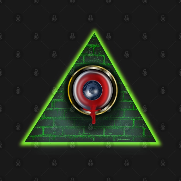 Evil Eye - Hemorrhagic Teardrop Illuminati All Seeing Eye by geodesyn