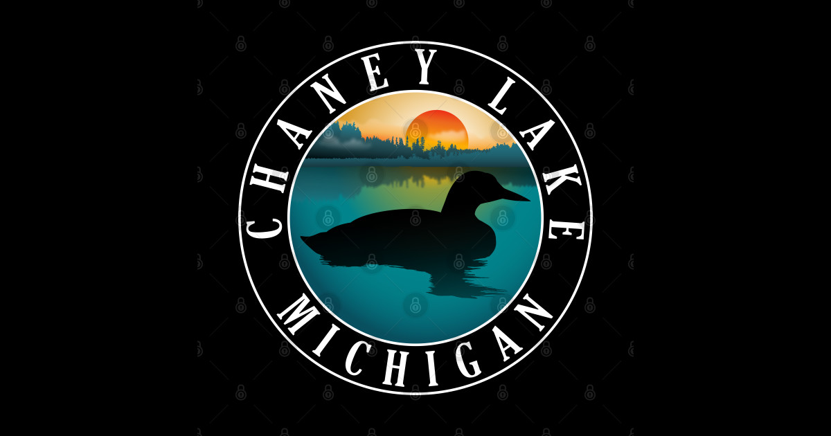 Chaney Lake Loon Michigan Sunset Chaney Lake Michigan Sticker