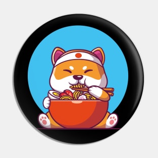 shiba inu eating ramen Pin