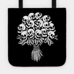 Skull Flowers Skeleton Gothic Aesthetic Grunge Emo Punk Halloween Gift Tote