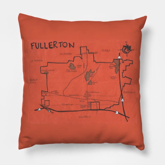 Fullerton Pillow by PendersleighAndSonsCartography