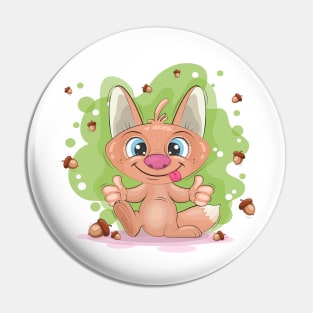 Cute cartoon fox Pin