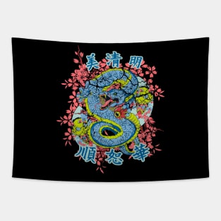 dragon holding eye spring Tapestry