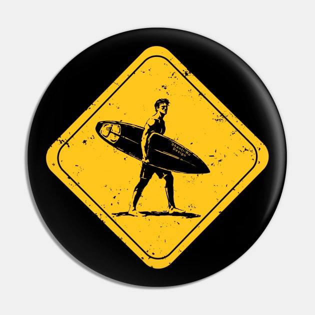 Surfer crossing distressed graphic surf art Pin by Shanti-Ru Design