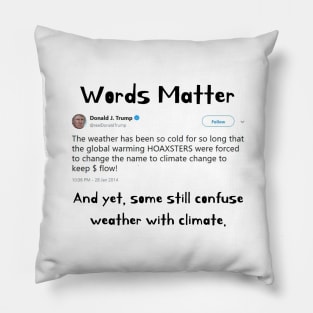 Words Matter Donald Trump Contradictory Hypocritical Tweets Gifts Pillow