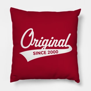 Original Since 2000 (Year Of Birth / Birthday / White) Pillow