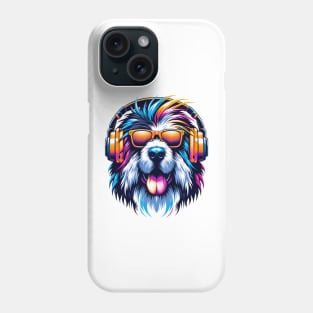 Bergamasco Sheepdog Smiling DJ: Vibrant Musical Genius Phone Case