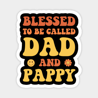 Blessed To Be Called Fathers Day Gift Funny Vintage Groovy Hippie Face Magnet